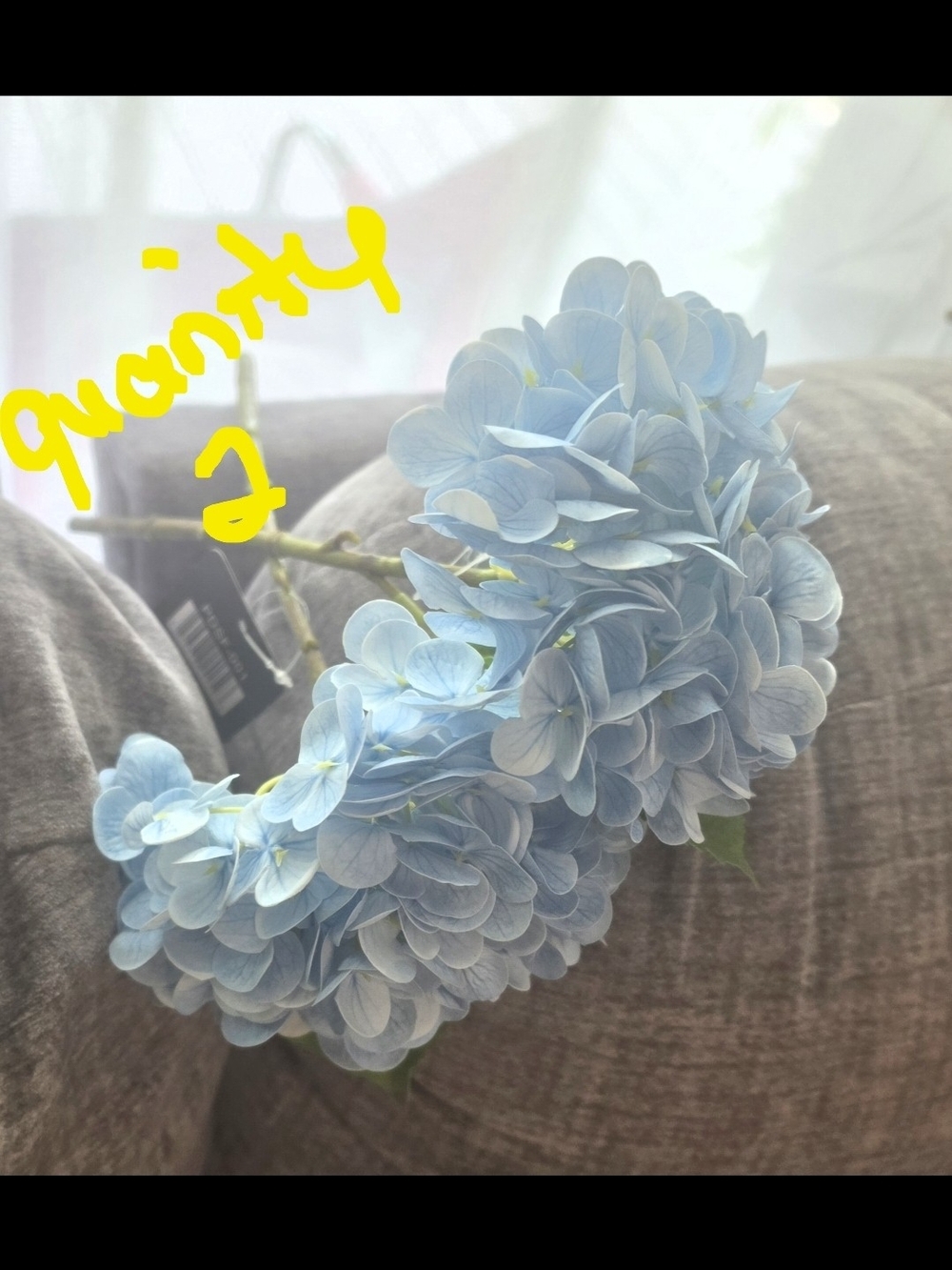 Light Blue And White Hydrangea Stem - Artificial Floral 13" X 2 $12